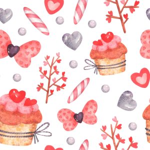 Papier Peint Petits Gâteaux Peints À L'aquarelle – Image 1