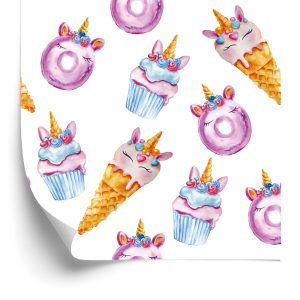 Papier Peint Bonbons Licornes – Image 2