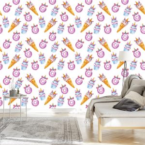 Papier Peint Bonbons Licornes – Image 3