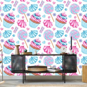 Papier Peint Muffins Et Sucettes Colorés – Image 5