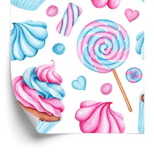 Papier Peint Muffins Et Sucettes Colorés – Image 2