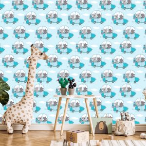 Papier Peint Pour Les Enfants - Ours En Peluche Et Loups En Voyage – Image 5