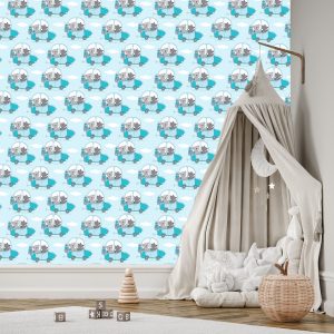 Papier Peint Pour Les Enfants - Ours En Peluche Et Loups En Voyage – Image 3