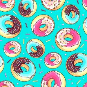 Papier Peint Beignets Colorés Avec Pépites – Image 1
