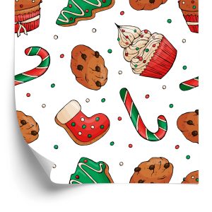 Papier Peint Bonbons De Noël – Image 2