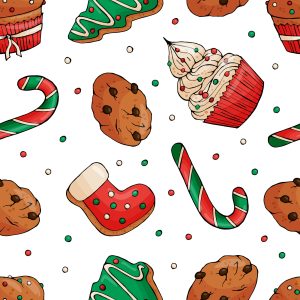 Papier Peint Bonbons De Noël – Image 1
