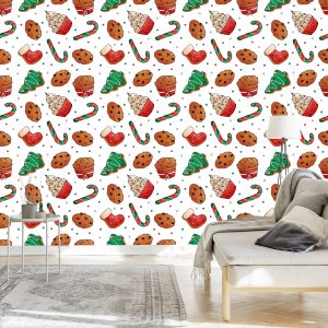 Papier Peint Bonbons De Noël – Image 3