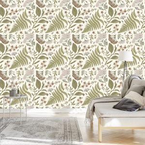 Papier Peint Plantes De Champ Dans Un Style Rétro – Image 3