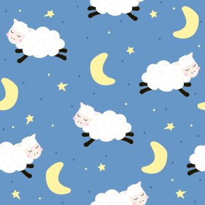 Papier Peint Pour Les Enfants - Moutons Bondissants – Image 1