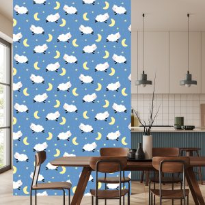 Papier Peint Pour Les Enfants - Moutons Bondissants – Image 4