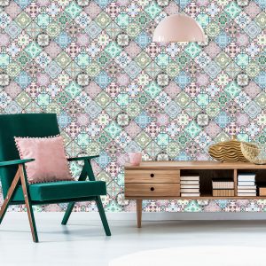 Papier Peint Mosaïque Abstraite Colorée – Image 6