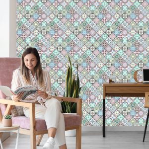 Papier Peint Mosaïque Abstraite Colorée – Image 7