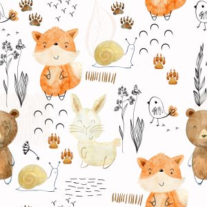 Papier Peint Animaux Aquarelles – Image 1