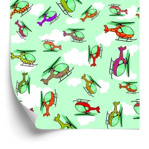 Papier Peint Hélicoptères Colorés – Image 2