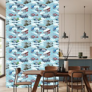 Papier Peint Avions Et Hélicoptères De Conte De Fées – Image 4