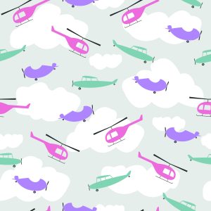 Papier Peint Avions Et Hélicoptères Colorés – Image 1