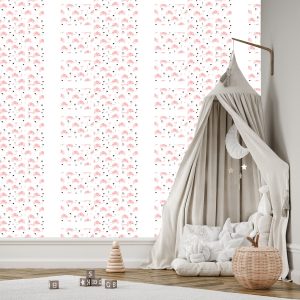 Papier Peint Pour Les Enfants - Éléphants Et Coeurs – Image 3