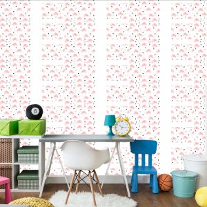 Papier Peint Pour Les Enfants - Éléphants Et Coeurs – Image 4