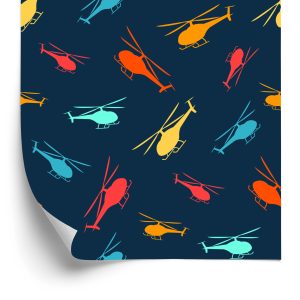 Papier Peint Hélicoptères Modernes Colorés – Image 2