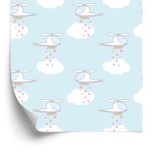 Papier Peint Hélicoptères Avec Des Coeurs – Image 2