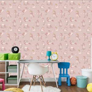 Papier Peint Pour Les Enfants - Licornes Mignonnes – Image 4