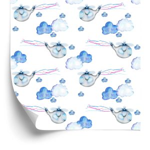 Papier Peint Hélicoptères Peints À L'aquarelle – Image 2