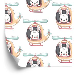 Papier Peint Lapins Dans Un Hélicoptère – Image 2