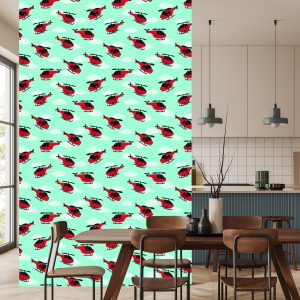 Papier Peint Hélicoptères Rouges – Image 4
