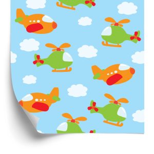 Papier Peint Hélicoptères Et Avions De Conte De Fées – Image 2
