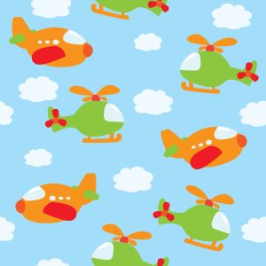 Papier Peint Hélicoptères Et Avions De Conte De Fées – Image 1