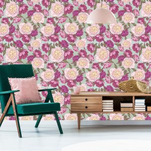 Papier Peint Belles Pivoines Dans Les Tons De Rose – Image 6