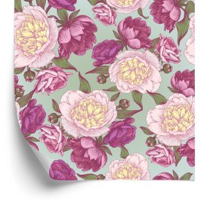 Papier Peint Belles Pivoines Dans Les Tons De Rose – Image 2