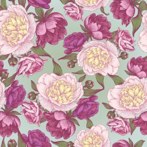 Papier Peint Belles Pivoines Dans Les Tons De Rose – Image 1