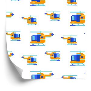 Papier Peint Hélicoptère Pixel – Image 2
