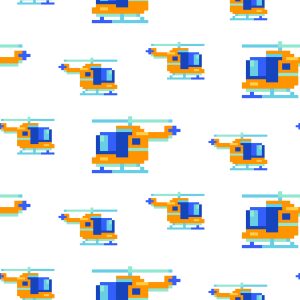 Papier Peint Hélicoptère Pixel – Image 1