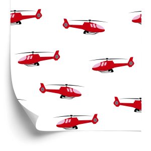 Papier Peint Hélicoptères Rouges De Conte De Fées – Image 2