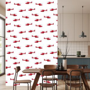 Papier Peint Hélicoptères Rouges De Conte De Fées – Image 4