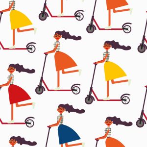 Papier Peint Filles Sur Des Scooters – Image 1