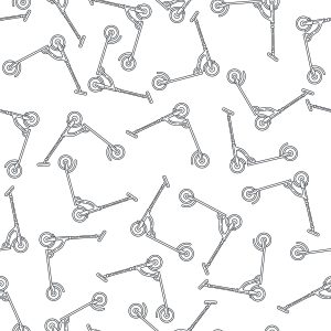 Papier Peint Trottinettes Noires Et Blanches – Image 1