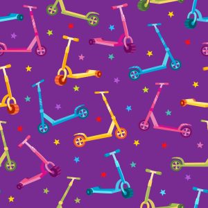 Papier Peint Trottinettes Colorées – Image 1