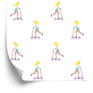 Papier Peint Fille Sur Un Scooter – Image 2