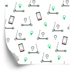 Papier Peint Trottinettes Et Smartphones – Image 2