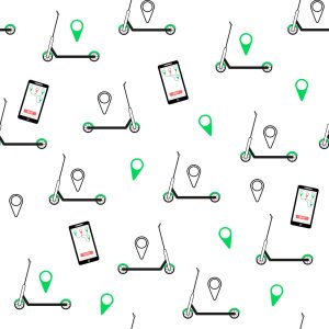 Papier Peint Trottinettes Et Smartphones – Image 1