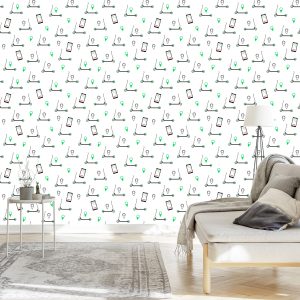 Papier Peint Trottinettes Et Smartphones – Image 3