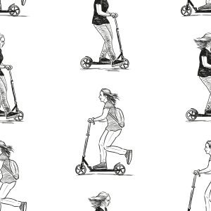 Papier Peint Les Adolescents Sur Des Scooters – Image 1