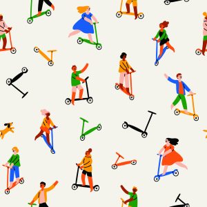 Papier Peint Les Gens Sur Des Scooters – Image 1