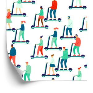 Papier Peint Gens Gais Sur Des Scooters – Image 2