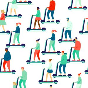 Papier Peint Gens Gais Sur Des Scooters – Image 1