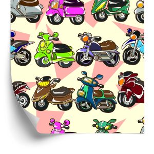 Papier Peint Trottinettes Colorées – Image 2