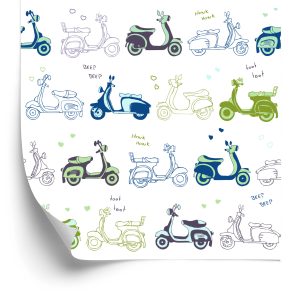 Papier Peint Trottinettes Rétro – Image 2